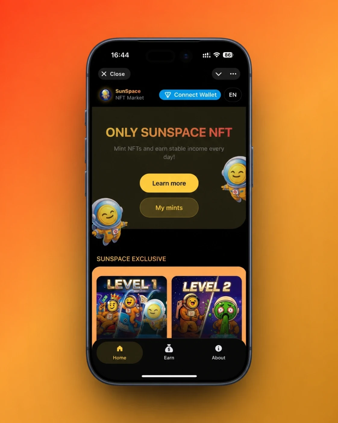 Collection storefront — English interface